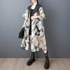 Short Sleeve Plus Size Mesh Vintage Floral Hooded Casual Loose Long Summer Trench Coat for Women Outerwear