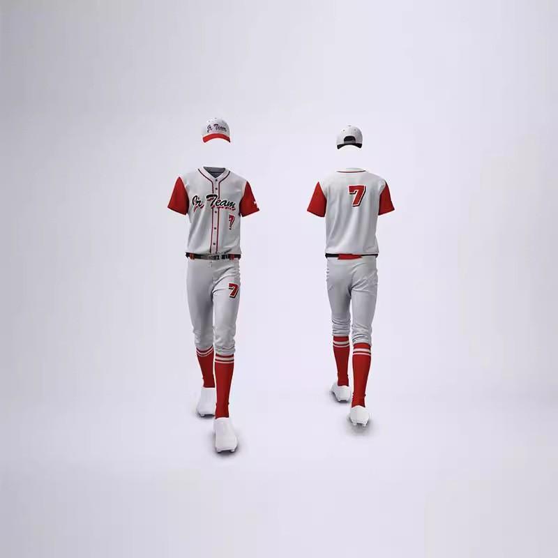 Custom Sublimation Baseball Jersey Set Teens Youth Sports Training Team Uniform Loose Fit Sportswear