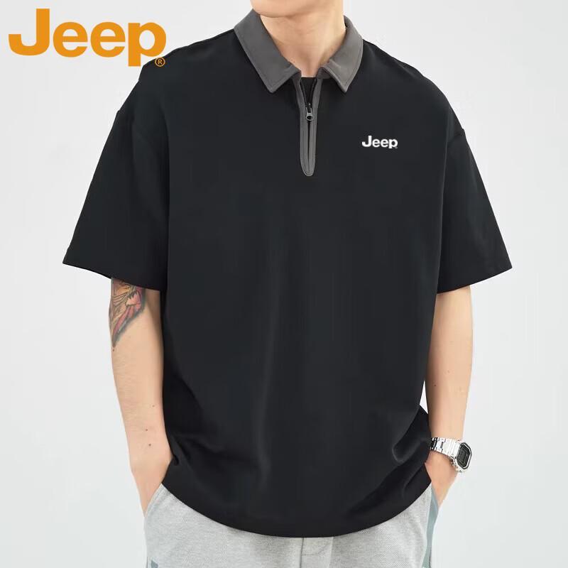 Jeep Men s Summer Half-Zip Polo Shirt 2XL