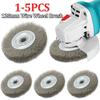 Wire Wheel Brush 5inch Crimped Stainless Steel Wheel Brush Bench Grinder Abrasive Tool 16mm Hole Drill Brush Polishing Tools