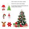 6 Pcs/set Christmas Tree Hanging Decorations Snowflake Elk Snowman Xmas Decoration for Home Garden Yard Christmas Supplies