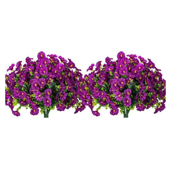 

12 шт. искусственный цветок ипомеи устойчивый к ультрафиолетовому излучению реалистичный поддельный цветок свадебная вечеринка в помещении на открытом воздухе сад искусственный цветок украшение красный/фиолетовый