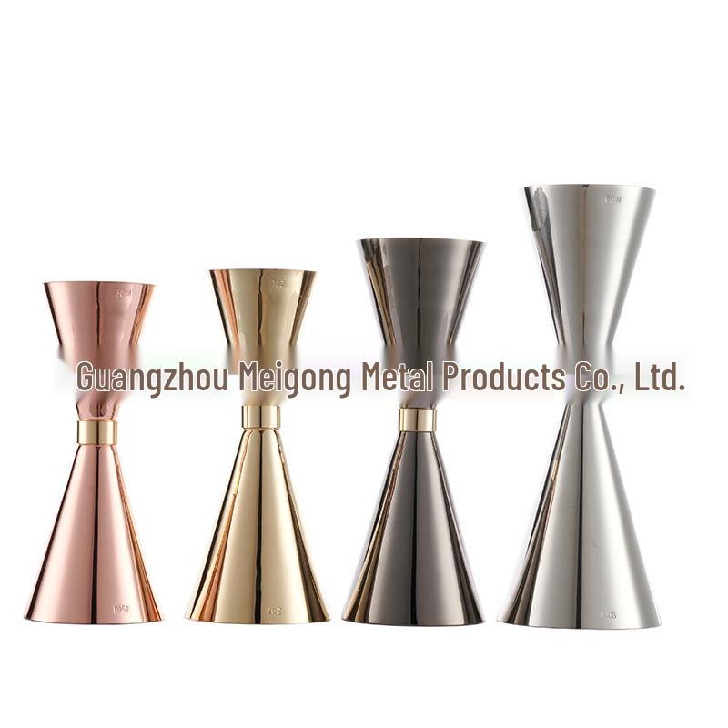 304 Stainless Steel Gold Ring Conical Jigger with Measurement Scale