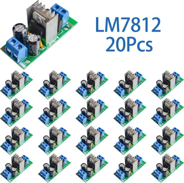 5/10/20Pcs LM7812 L7812 12V Voltage Stabilizer Module Three-Pin Regulator Rectification Filter Power Conversion Circuit Board