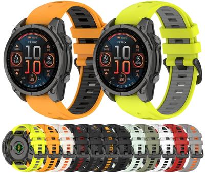QuickFit Fenix8 Remienok Pre Garmin FenixE 6 6X/Epix Pro Gen 2 51mm 47mm Dvojfarebný Silikónový 22mm 26mm Remienok Pre Garmin Fenix 7X 7