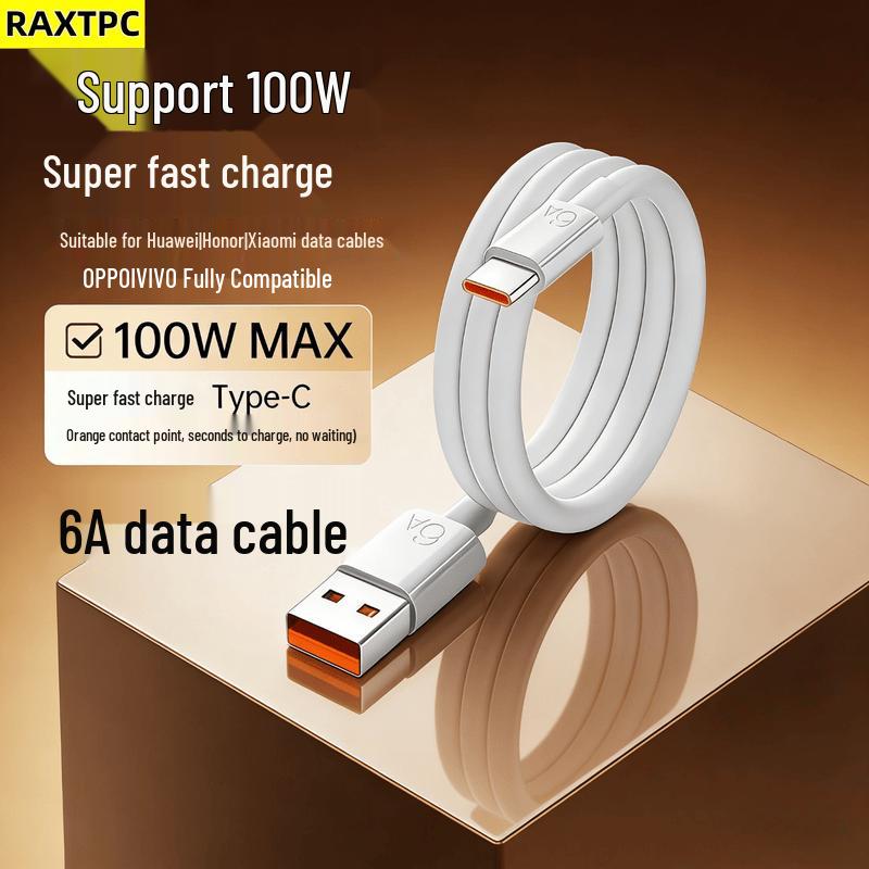 RAXTPC 100W 6A USB-A to USB-C Fast Charging Data Cable