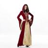 Halloween Court Queen's Day Vintage Red Queen Masquerade Party Costumes Masquerade Dresses