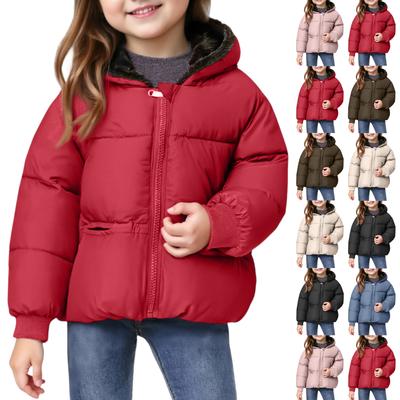 Kids' Pocket Coat - Solid Color Short Cotton Jacket