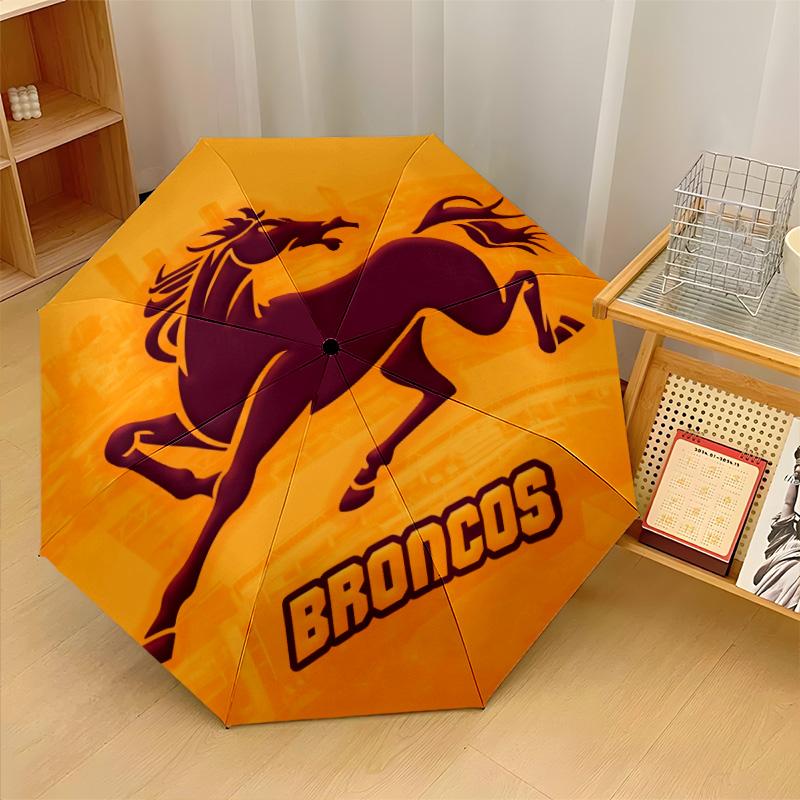Brisbane Broncos Print Auto 8?Ribs Folding Umbrella Wind Resistant Lightweight Automatic Umbrella For Daily Travel