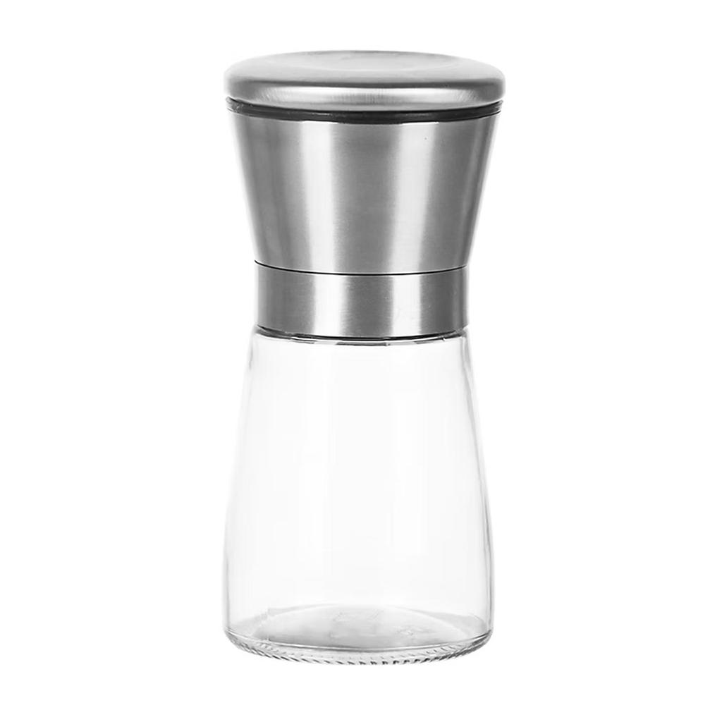 Baijie 304 Stainless Steel Pepper Grinder, Pepper Powder Grinder, Manual Black Pepper Grinder Bottle, 150ml