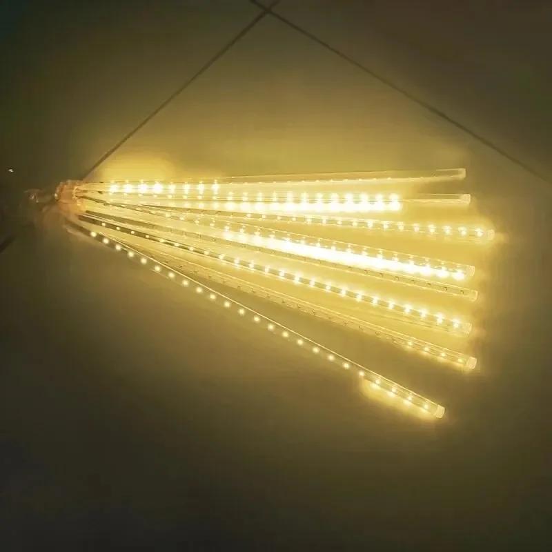 LED Meteor Shower Lights 2PC Outdoor Waterproof Fairy Garland String Light For Christmas Holiday Party Garden Decor 30/50CM Lamp