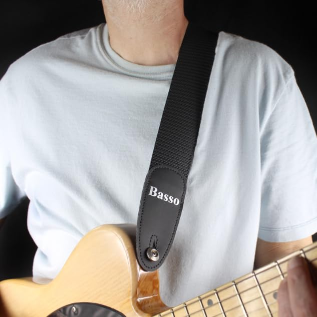 BASSO Guitar Strap EX 20 Black Attack Series