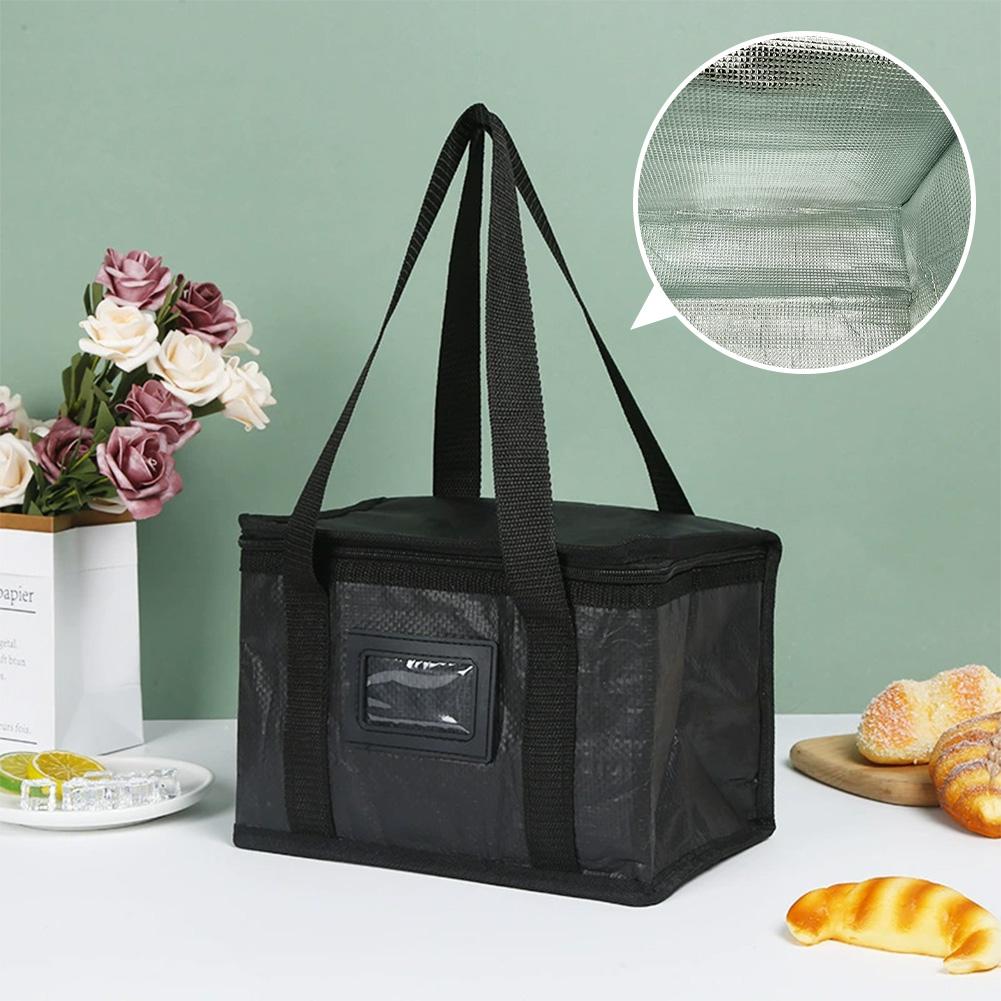 Large Capacity Insulated Bag Folding Thickened Picnic Lunch Portable Storage Bag Cooler Bag For Camping, School Waterproof I2H8