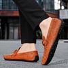 Fashion Brand Luxury Dress Shoes Fashion High Quality Cowhide Loafers Classic Leather Walking Shoes Slip-On Shoes Casual Soft Moccasin