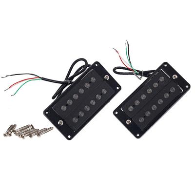 Altı Telli Çift Bobinli Manyetikler Siyah Fiber Levha Çerçeveli LP için Gitar Montaj Aksesuarları