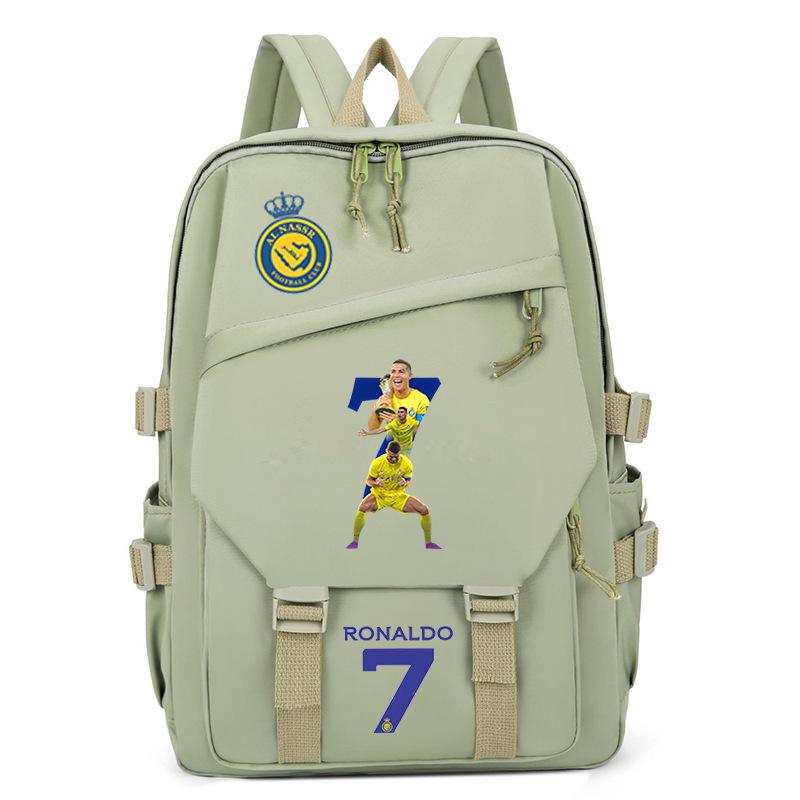 Football Star Ronaldo Surrounding Cr7 Printing Student Schoolbag Trend Backpack To Reduce The Burden And Large Capacity