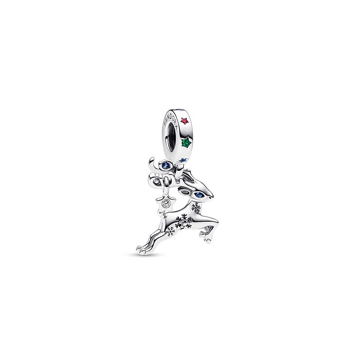 Pandora Deer Shaped Pendant 925 Silver Glass Cubic Zirconia Women pendant 792826C01 Box