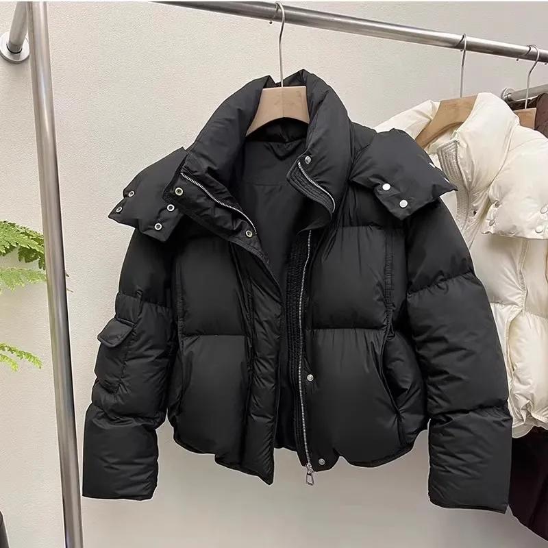 Women's Down Cotton Jacket Winter Loose Hooded Female Coat Korean Version Short Ladies Cotton Padded Outerwear