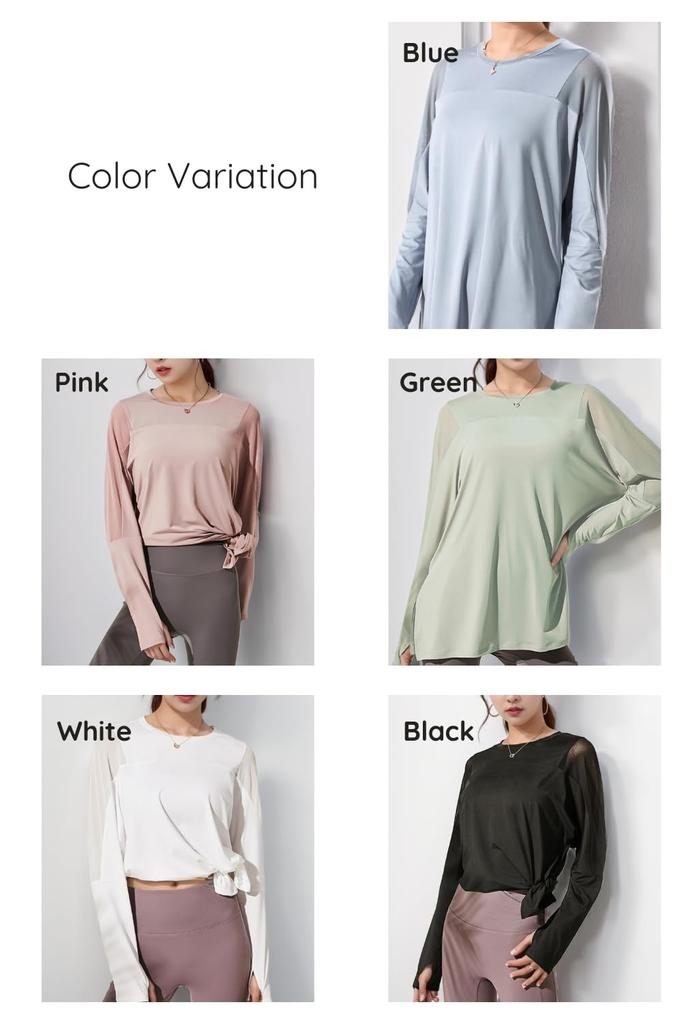 VeroMan Long Sleeve Yoga Mesh Size S Women's Top, T-Shirt, PPI-Meshtops, White,