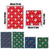 Christmas Cartoon Dish Towels Set 6Pcs Polyester Knit Fabric Low Lint Kitchen Towels With Santa And Holiday Theme