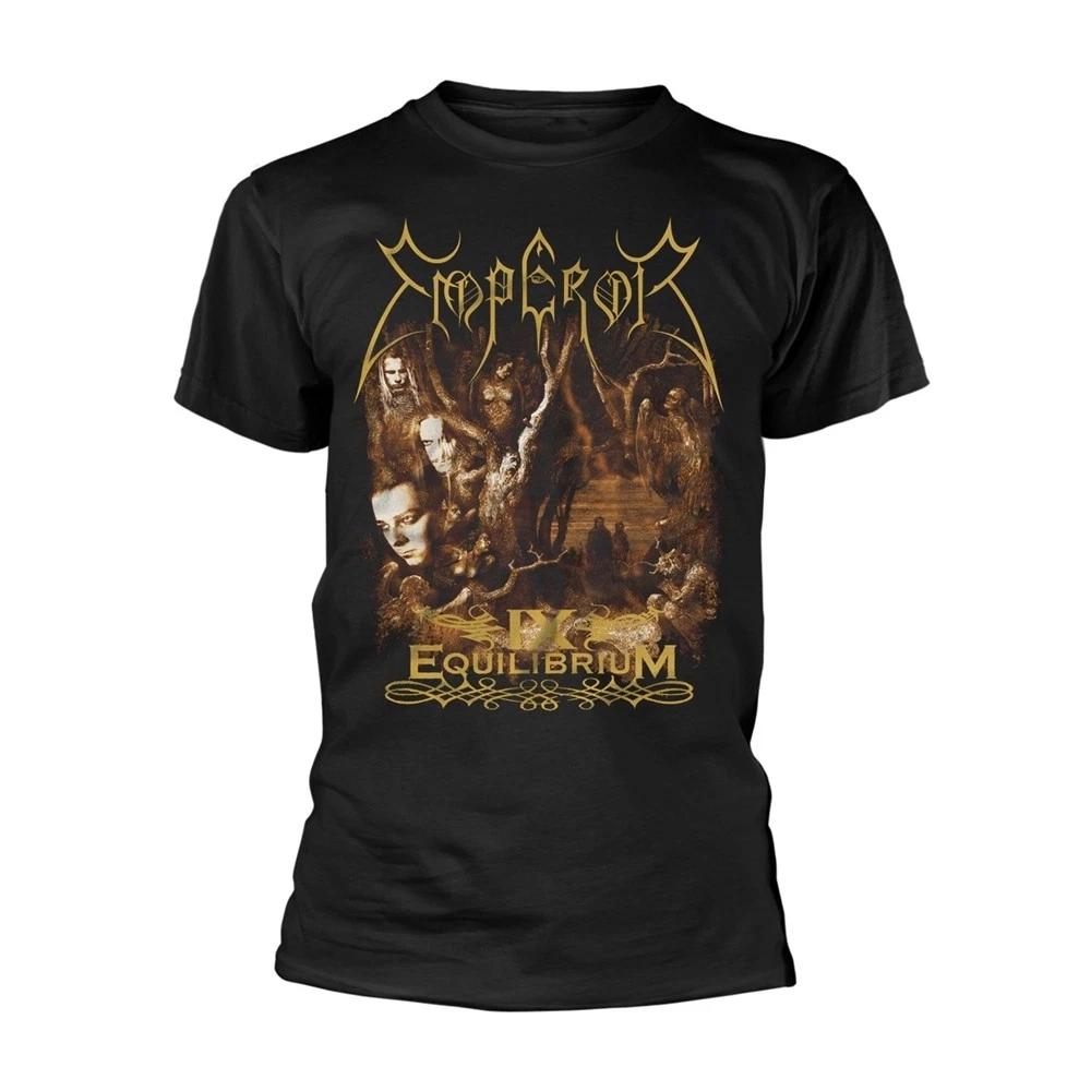 EMPEROR - IX EQUILIBRIUM BLACK T-Shirt, Front  Back Print Large S