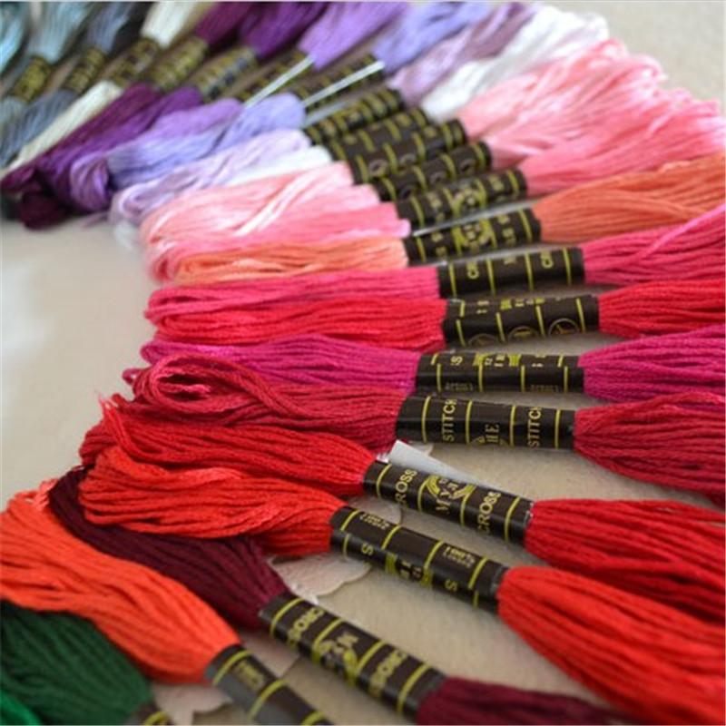 36/50/200pcs Cross Stitch Threads Multicolor Embroidery Thread Cross Stitch Home Sewing Craft Thread DIY Tool Make Bracelets NEW