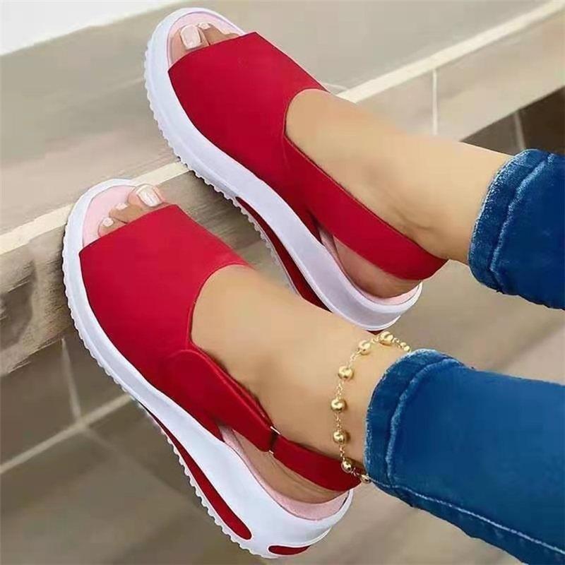 Women Sandals  Heels Sandals Peep Top Summer Shoes Women Platform Sandals Soft Wedges Shoes Sandalias Mujer Casual Footwear