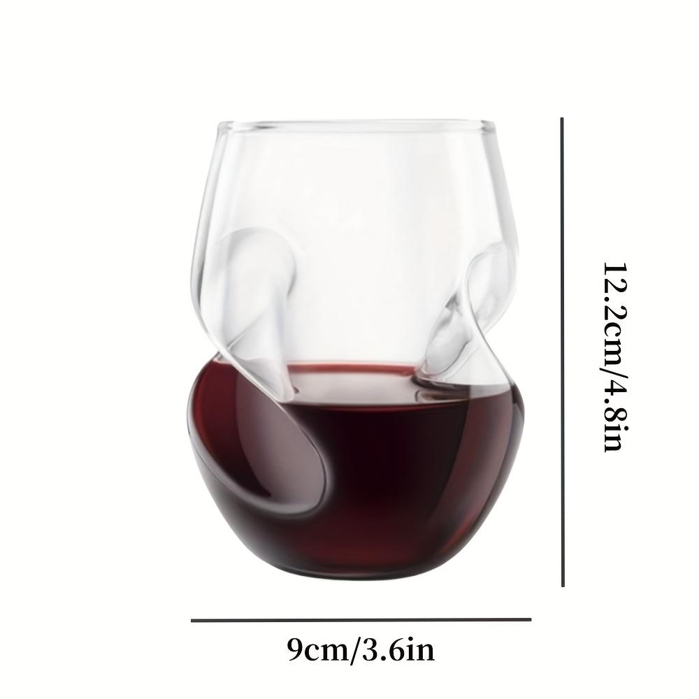 Rotweingläser - Hochborosilikatglas, Einzigartiges Wirbeldesign, Spülmaschinenfest, Perfekt für Eiskaffee, Latte, Saft