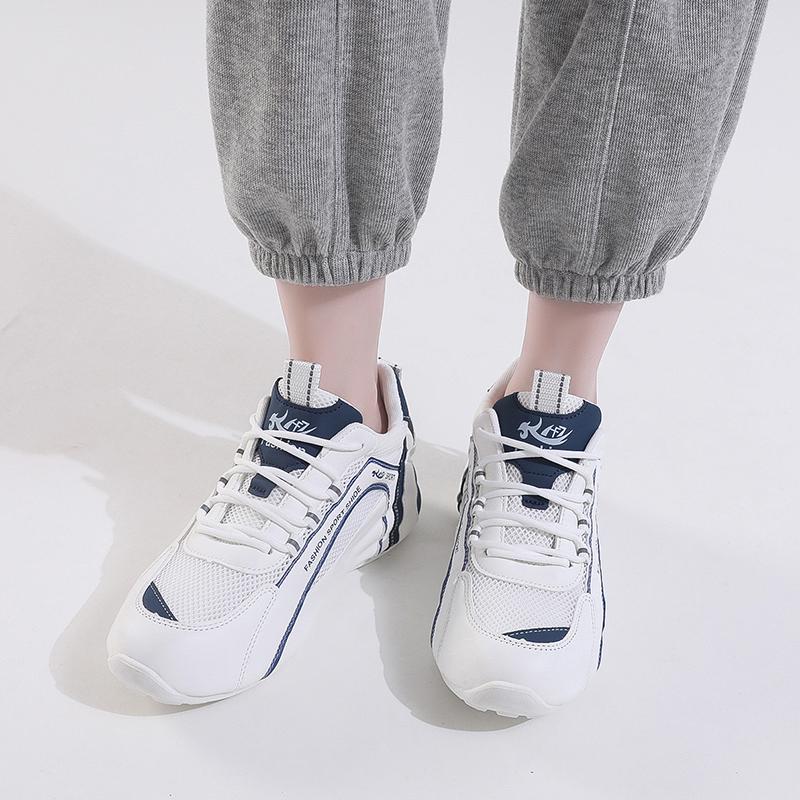 

Модные женские кроссовки Модные повседневные кроссовки Женские Легкие спортивные кроссовки для бега Женские Удобные туфли на платформе Вулканизированная обувь 42 синий