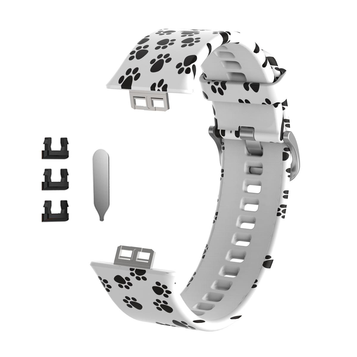 

Pattern Printing Silicone Watch Band Strap Replacement for Huawei Watch Fit A
