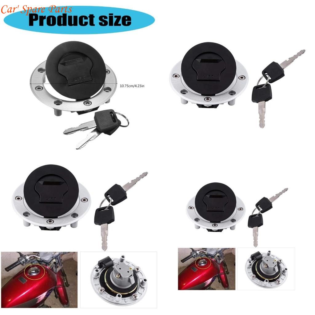 Y4UA Metal Gas Caps And Lock Set Easy Install Motorcycle Caps & Ignition Lock Set for SV650 SV1000 GSF1250 GSXR1000
