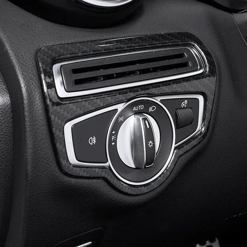 Suitable for Mercedes-Benz W205 C-Class C200 X253 GLC300 Interior Modification Headlight Switch Trim Auto Interior Accessories
