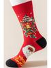 Colorful Trendy Mid-Calf Cotton Christmas Casual Men's Socks