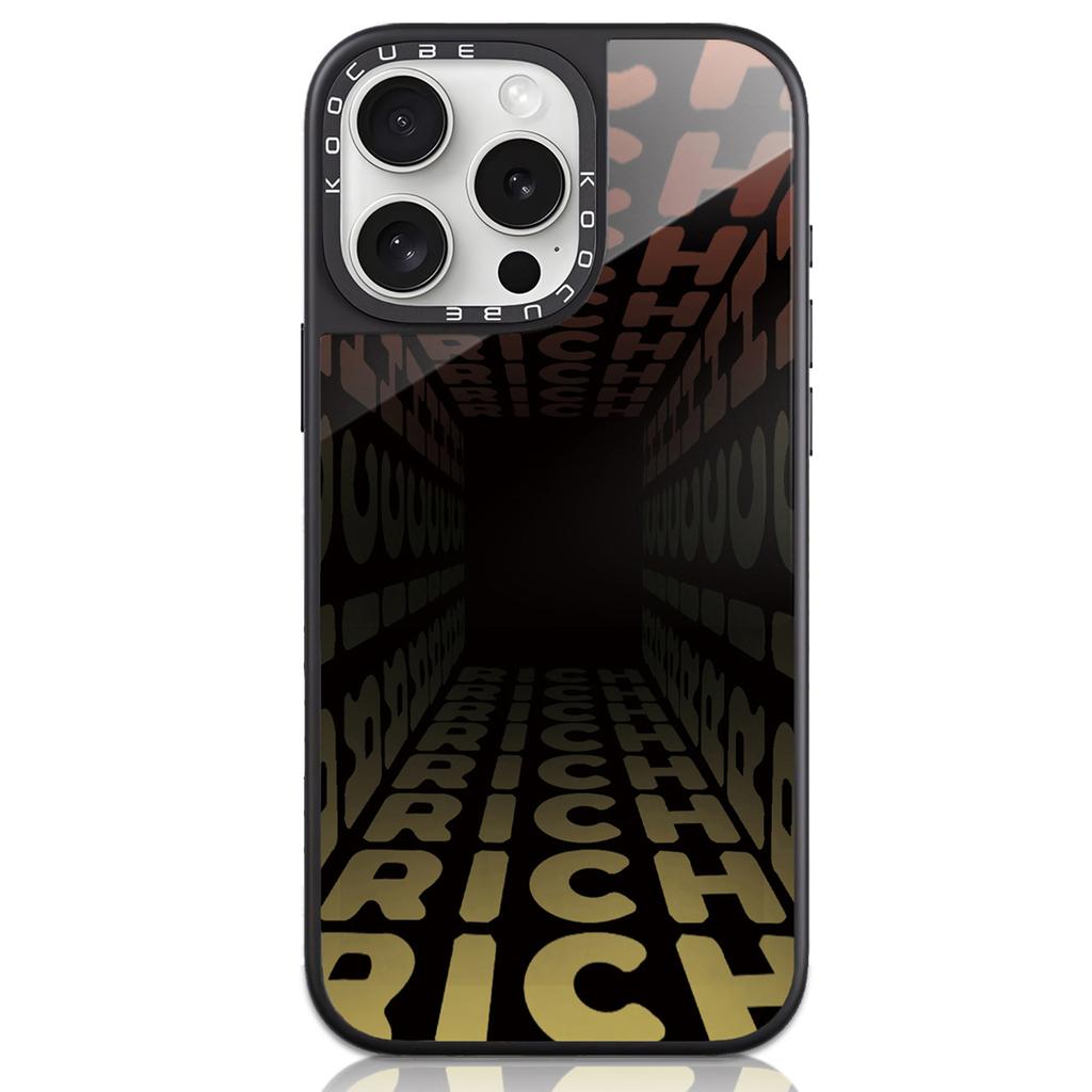 For iPhone 16 Pro Max Case High Aluminium-silicon Glass+PC+TPU Pattern Print Phone Cover Compatible with MagSafe