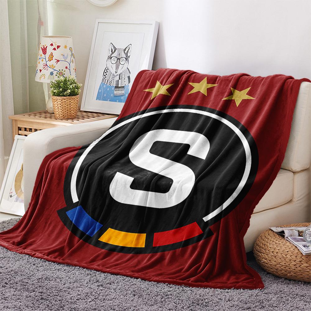 AC Sparta Praha Print Flannel Blanket, High quality Comfortable for All Seasons, Home Decor, Warmth and Comfort, Perfect for Christmas Gifts