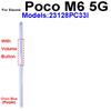 LCD Middle Frame Housing For Xiaomi Poco M6 M6 Pro 4G 5G Middle Frame Holder Cover With Volume Key Replacement Repair Parts