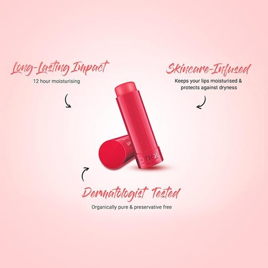 Biotique Natural Makeup Magikisses Lip Balm, Merry Cherry Red, 4 Gram
