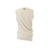 Onitsuka Tiger Tank Top Solid Color Outdoor Casual Sports Round Neck Pullover Sleeveless Knit Men tops Beige 2181A898-250