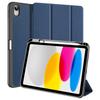 Case for iPad (2025) / 10.9 (2022) - Leather/PU, Blue, Auto Wake/Sleep
