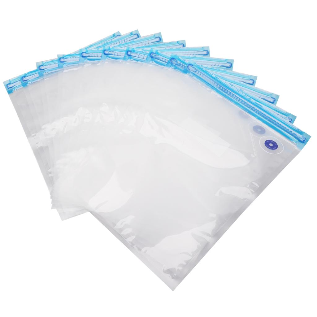 10Pcs Food Vacuum Bag Odorless Space Saving Vacuum Sler Bag with Pump for Home Supermarket