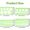 Circle Template for Drawing Drafting, 4Pcs Plastic Circle/Oval/Triangle Shape Stencil for Painting, Ymapinc Transparent Geometric Measuring Rulers