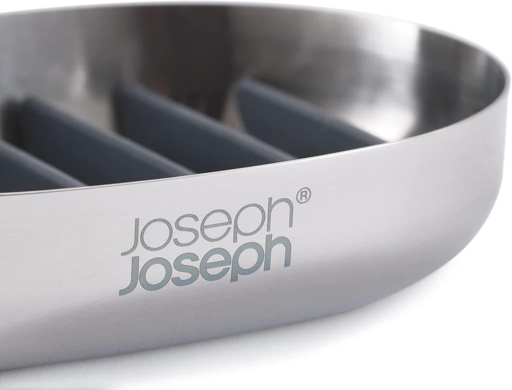 Joseph Joseph Soap Stand, Compact Soap Dish, Easy Store Luxe Stainless Steel [Authentic Product] 70579
