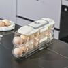 Large Capacity Automatic Rolling Egg Container Transparent Egg Storage Box  for Home