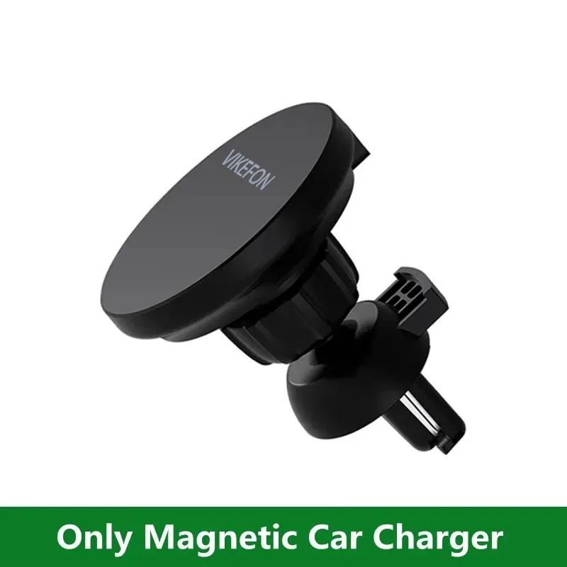 

30W Magnetic Car Wireless Charger + Ring For iPhone 12 13 14 15 pro max mini Air Vent Car Phone Holder Stand Fast Car Charging
