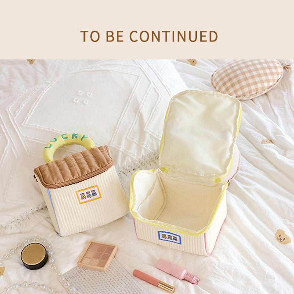 Cute House Cartoon House Makeup Bag Thickened Soft Toilet Bag Lightweight Large Capacity Cosmetic Storage Leisure