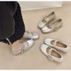 Fashion Designer's Minimalist Internal Increase Mary Jane Shoes Women's Belt Buckle Ballet Shoes 2025 Elegant Woman Flat Dress Shoes