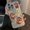 Durable Cartoon Feather Yarn Case for Apple 17 Pro Max/16/15/14 Pro/13/11 - God of Wealth Princess Design