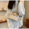 Ins Grass Woven Handtasche Sommer Neue Casual Vacation Damen Gemüsekorb Umhängetasche Kontrastfarbe Messenger Bag Damentasche