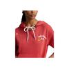 Polo Ralph Lauren Solid Color Letter Print Hooded Long Sleeve Sweatshirt Women Sweatshirt Red WMPOKNINFB20497-600