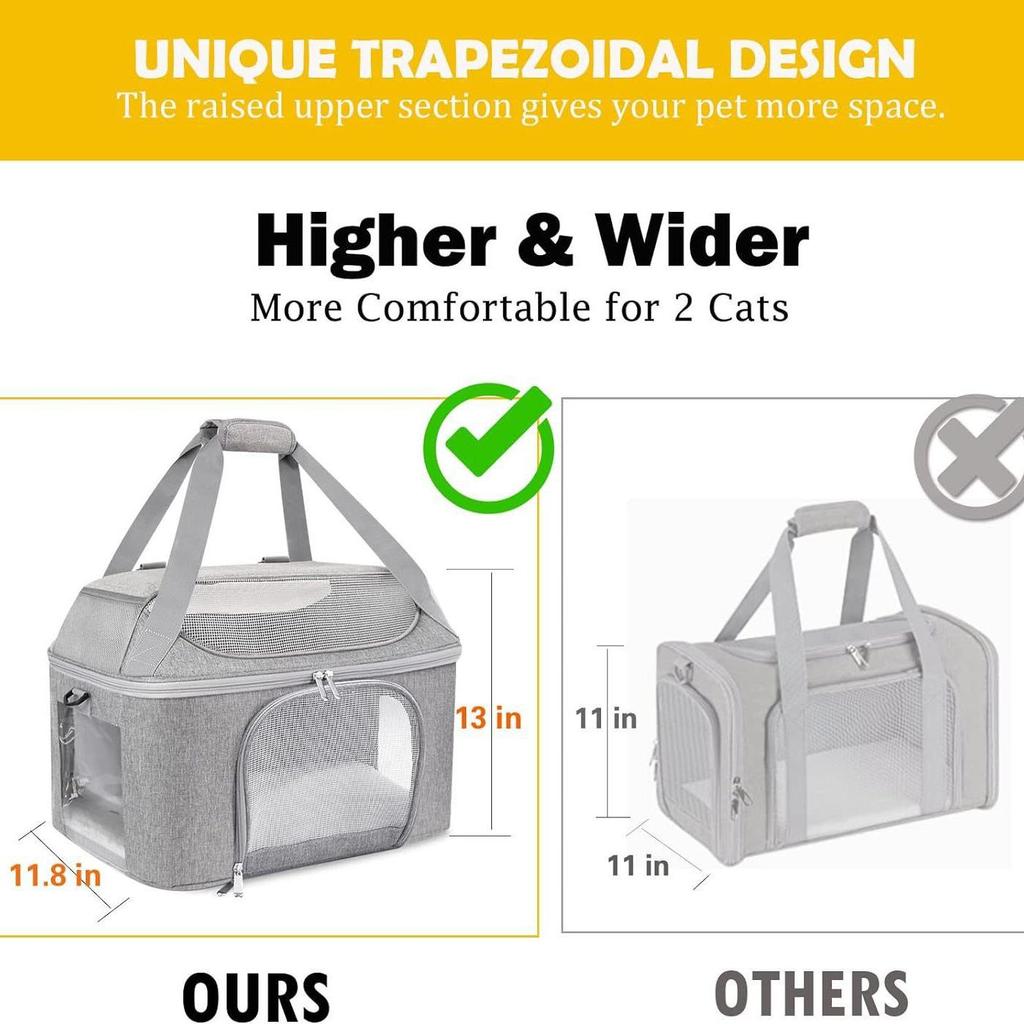 Large Breathable Foldable Cat Backpack Carrier for Outings: Detachable, Portable, and Spacious Pet Bag